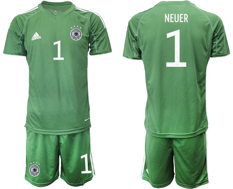 Men 2021 World Cup National Germany army green goalkeeper #1 Soccer Jerseys